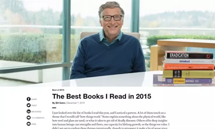 Bill Gates best books of 2015 image featuring a design by Andrew at Fluent, Cambridge