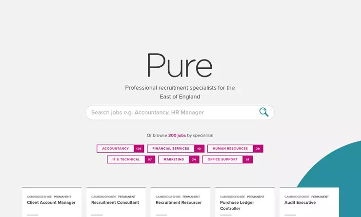 PRS website homepage image by Fluent, web design and software development services, Cambridge