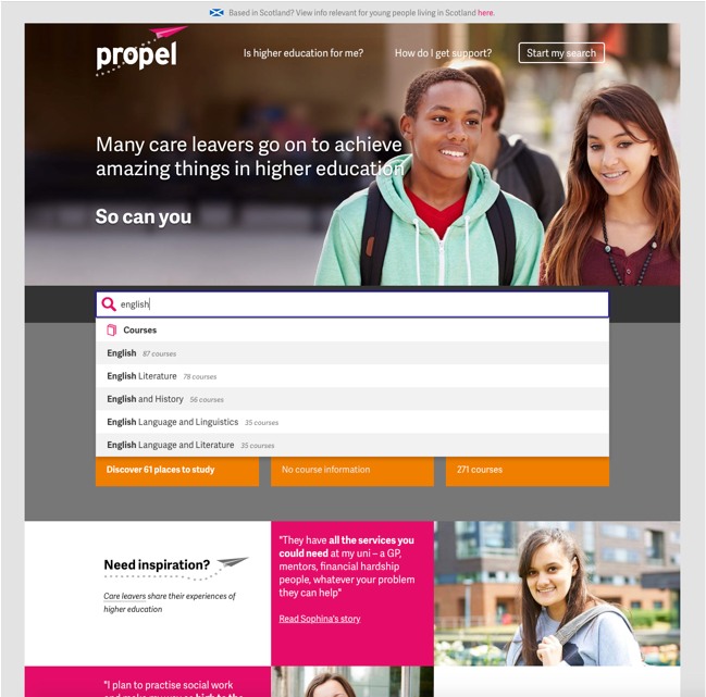 Become Propel website homepage image, a Fluent web design project.